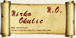 Mirko Okulić vizit kartica